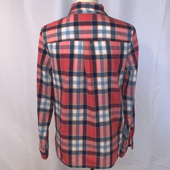J. Crew Factory Long Sleeve Plaid Popover - Picture 6 of 7
